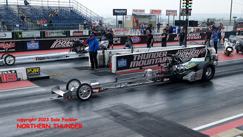 Jimi Young - 'Young Guns Racing' #380 NTF (near lane) vs 
Shawn Vanhorn -'Titan Engineering' #7354 NTF (far lane)